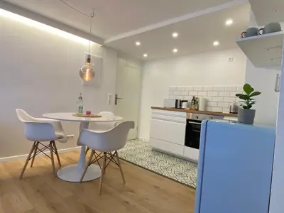 Küche/Küchenzeile in der Unterkunft Ferienwohnung an der Nagold - Liebeneckstraße EG