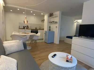 Küche/Küchenzeile in der Unterkunft Ferienwohnung an der Nagold - Liebeneckstraße EG