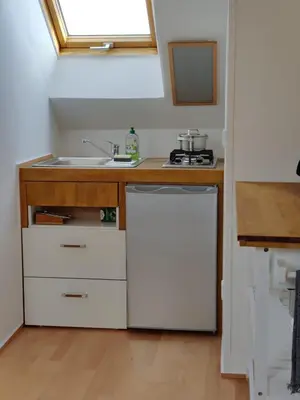 Küche/Küchenzeile in der Unterkunft Tinyloft