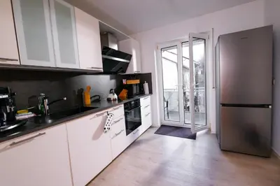 Küche/Küchenzeile in der Unterkunft Maisonette 2
