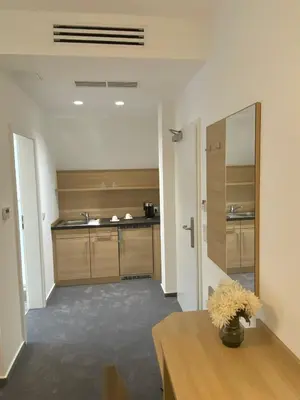 Küche/Küchenzeile in der Unterkunft Hotel-an-den-Planken