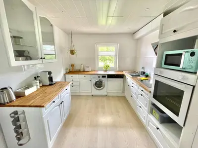 Küche/Küchenzeile in der Unterkunft Schöne Ferienwohnung mitten im Pfälzerwaldgebiet
