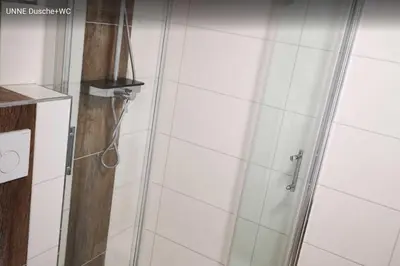Ein Badezimmer in der Unterkunft Birkenblick Ferienwohnung Unne