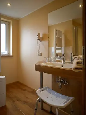 Ein Badezimmer in der Unterkunft Gästehaus Reßler