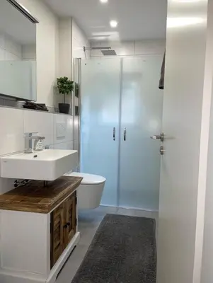 Ein Badezimmer in der Unterkunft Lilli`s Ferienwohnung