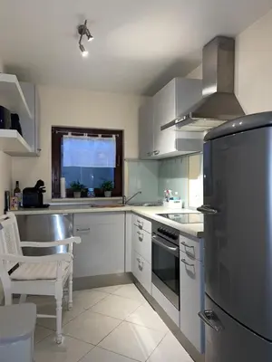 Küche/Küchenzeile in der Unterkunft Lilli`s Ferienwohnung