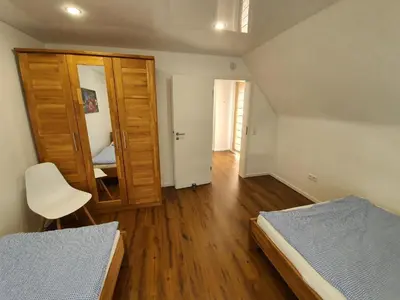 Ein Bett oder Betten in einem Zimmer der Unterkunft Monteurwohnung - Handwerkerwohnung