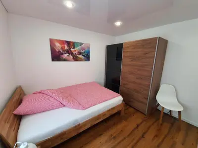 Ein Bett oder Betten in einem Zimmer der Unterkunft Monteurwohnung - Handwerkerwohnung