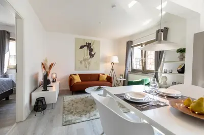Ein Sitzbereich in der Unterkunft Appartement Champagne