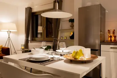 Küche/Küchenzeile in der Unterkunft Appartement Champagne