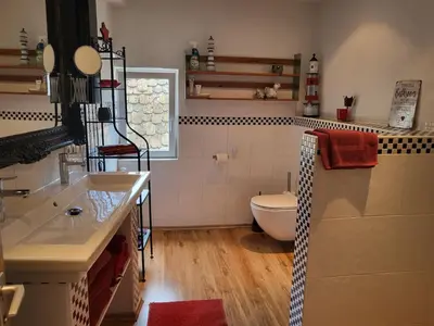 Ein Badezimmer in der Unterkunft Waldblick