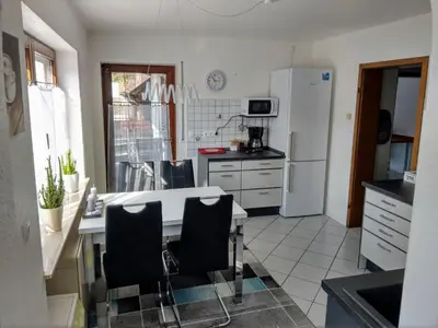 Küche/Küchenzeile in der Unterkunft Ferienwohnung Monika Scholtz