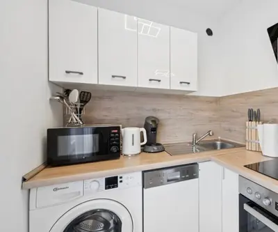 Küche/Küchenzeile in der Unterkunft Prime Host Style Apartment