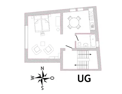 Grundriss der Unterkunft Ferienapartments im Hintergässel