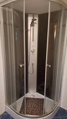 Ein Badezimmer in der Unterkunft Ferienwohnung Jasmin in Schönau bei Heidelberg FEWO 4 Souterrain