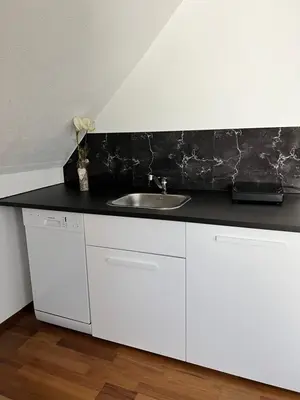 Küche/Küchenzeile in der Unterkunft LifeStyle Apartment Sinsheim