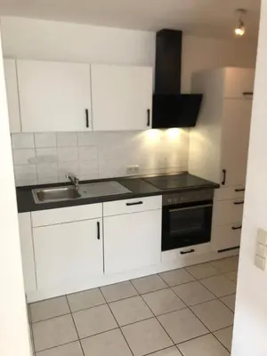 Küche/Küchenzeile in der Unterkunft Monteurwohnung am Landgrafen