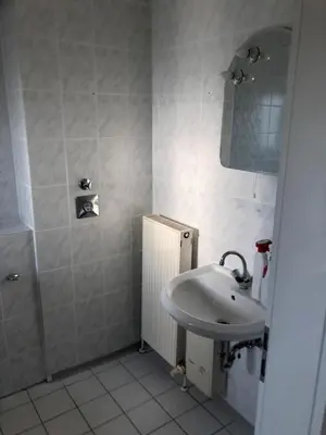 Ein Badezimmer in der Unterkunft Monteurwohnung am Landgrafen