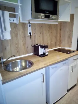 Küche/Küchenzeile in der Unterkunft Gemütliche 1 Zimmer Ferienwohnung