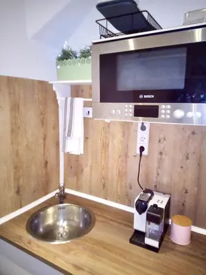 Küche/Küchenzeile in der Unterkunft Gemütliche 1 Zimmer Ferienwohnung