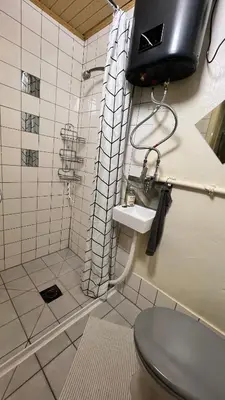 Ein Badezimmer in der Unterkunft FeWo, Monteurwohnung Pauline