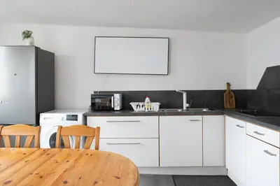 Küche/Küchenzeile in der Unterkunft KiRoom Willsbach 2 und 3