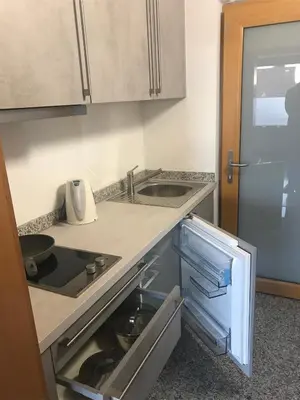 Küche/Küchenzeile in der Unterkunft Für Pendler und Monteure oder Ferienwohnung zum Erholen