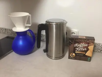 Kaffee-/Teezubehör in der Unterkunft Für Pendler und Monteure oder Ferienwohnung zum Erholen