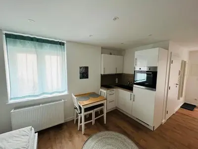 Küche/Küchenzeile in der Unterkunft Ferienwohnung K Heidelberg Sandhausen