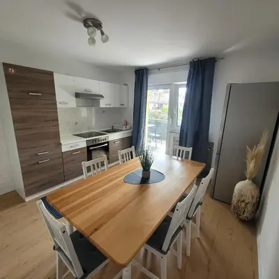Küche/Küchenzeile in der Unterkunft Große,Schöne FeWo nähe Schwetzingen-Hockenheim 3 Zimmer mit Balkon