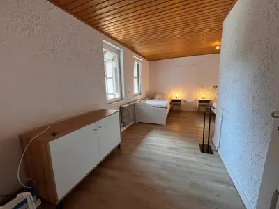 Ein Bett oder Betten in einem Zimmer der Unterkunft Monteurzimmer Reuhl - Ferienwohnungen Rodenstein