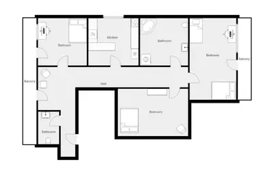 Grundriss der Unterkunft ZEN Apartments - Exklusive Suite - Luxus - Boxspringbett