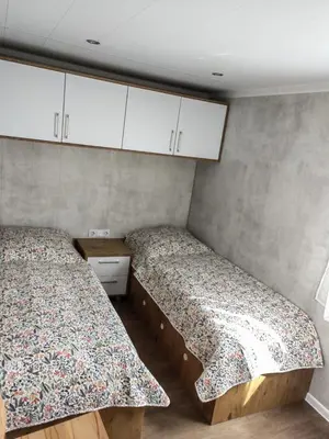 Ein Bett oder Betten in einem Zimmer der Unterkunft Gemütliches Landhauswohnen rent-by-seibold