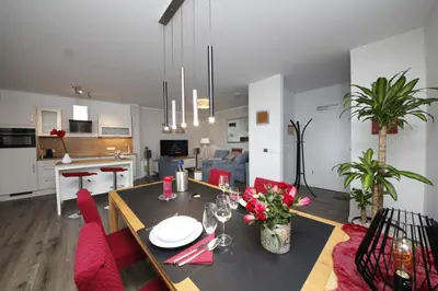Küche/Küchenzeile in der Unterkunft Ferienwohnung Kerst am Weintor
