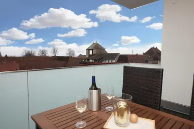 Getränke in der Unterkunft Ferienwohnung Kerst am Weintor