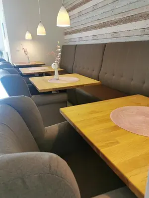 Ein Sitzbereich in der Unterkunft Pension die kleine Träumerei