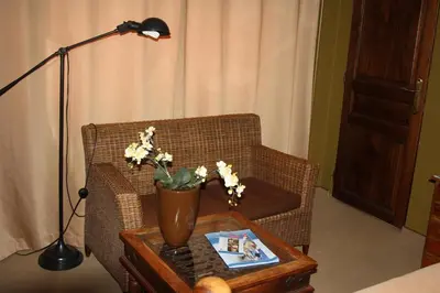Ein Sitzbereich in der Unterkunft Art Hotel Neckar