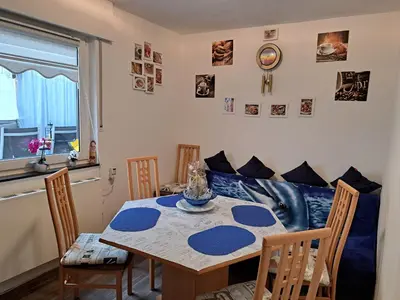 Ein Sitzbereich in der Unterkunft Ferienwohnung Galina 1