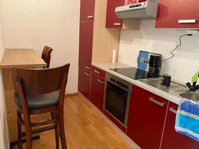 Küche/Küchenzeile in der Unterkunft Haus Dreil