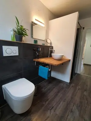 Ein Badezimmer in der Unterkunft Ferienwohnung am Schönbach
