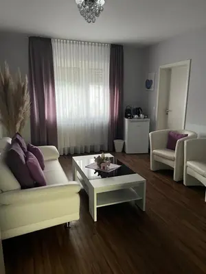 Ein Sitzbereich in der Unterkunft Gästehaus Elisabeth