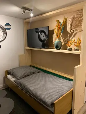 Ein Bett oder Betten in einem Zimmer der Unterkunft Ferien im Kayserreich