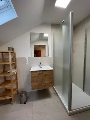 Ein Badezimmer in der Unterkunft Ferienweingut Wissing Wohnung Frieda