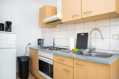 Küche/Küchenzeile in der Unterkunft 3 Zimmer Alzey Monteurwohnung max 5 Personen