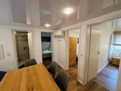 Ein Bett oder Betten in einem Zimmer der Unterkunft Apartment-1 Rödermark