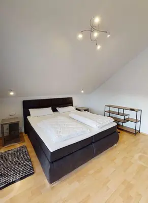 Ein Bett oder Betten in einem Zimmer der Unterkunft FERIENHAUS in der Natur