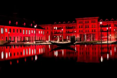 Blick auf einen Fluss in der Nähe der Ferienwohnung