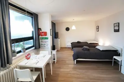 Ein Bett oder Betten in einem Zimmer der Unterkunft DA01 - Gemütliches 1-Zimmer-Apartment mit Balkon in Darmstadt