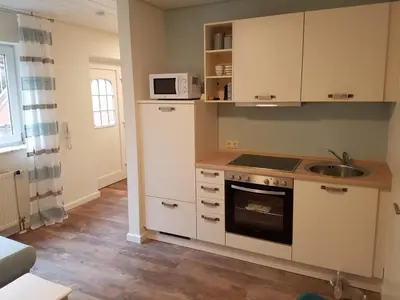 Küche/Küchenzeile in der Unterkunft Gästehaus Becker