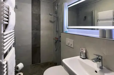 Ein Badezimmer in der Unterkunft Lieselhaus